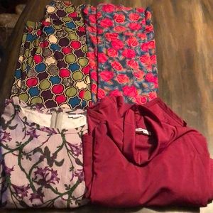 Lula Roe Bundle 4 items  -  3XL  2 maxi skirts 1 dress 1 tunic top